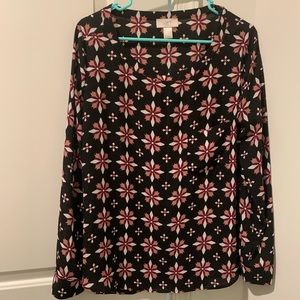 LOFT flower blouse